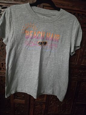 Sweet Treats Tee with Colorful 'Beach Hair Don't Care' Graphic